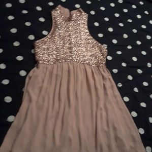 Rose gold sequin Forever 21 lg dress